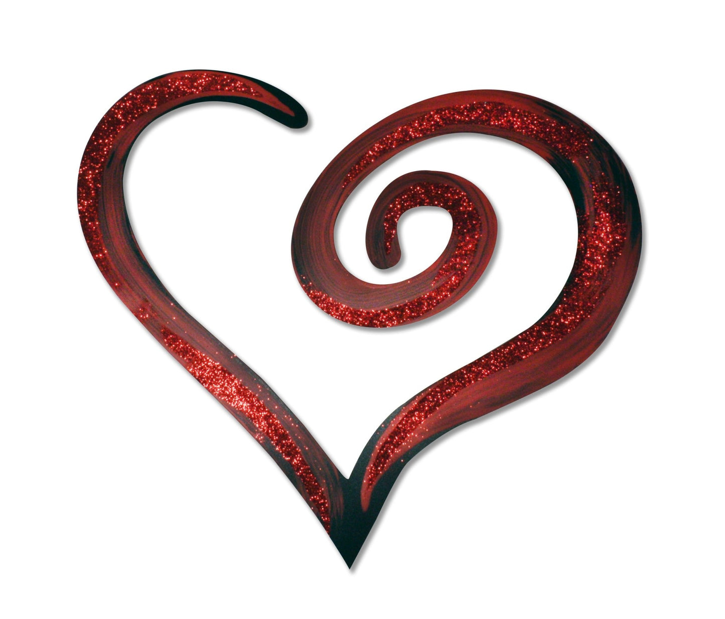 Swirl Shaped Heart Hand Painted Wall Decor