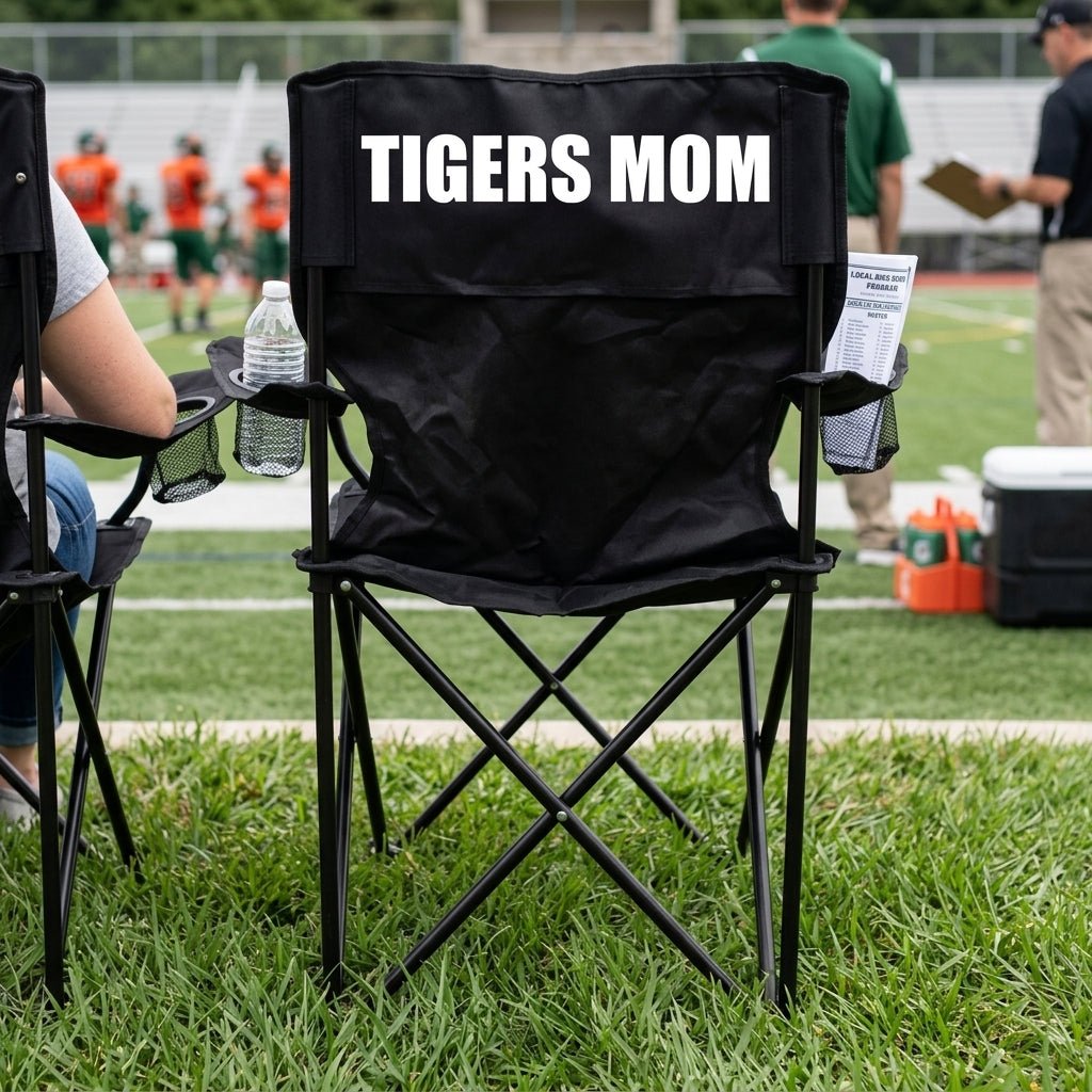 Tigers Mom Black Folding Camping Chair