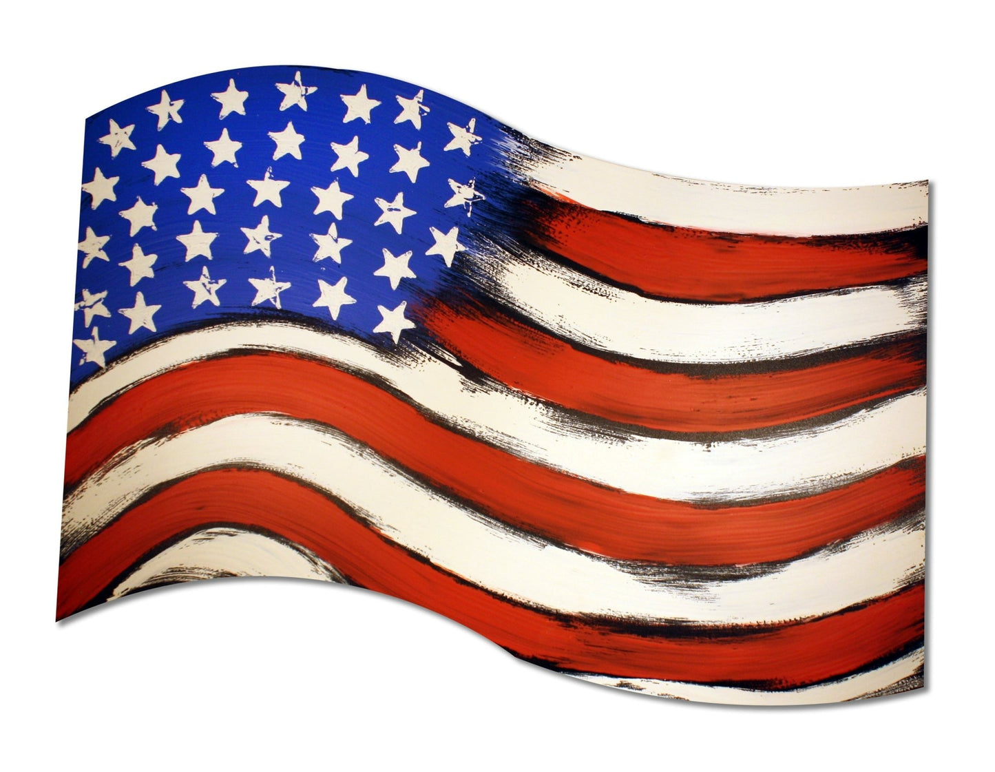 USA Flag Hand Painted Wall Art