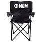 #1 Mom Black Folding Camping Chair with Carry Bag