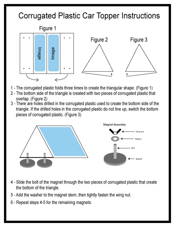 10"x30" Corrugated Plastic Car Topper