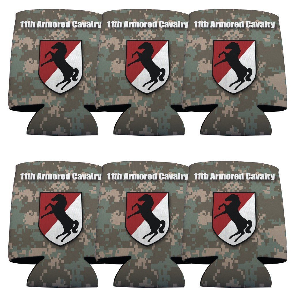 Military 11th Armored Cavalry Can Coolers Set of 6 - 6 Designs - FREE SHIPPING