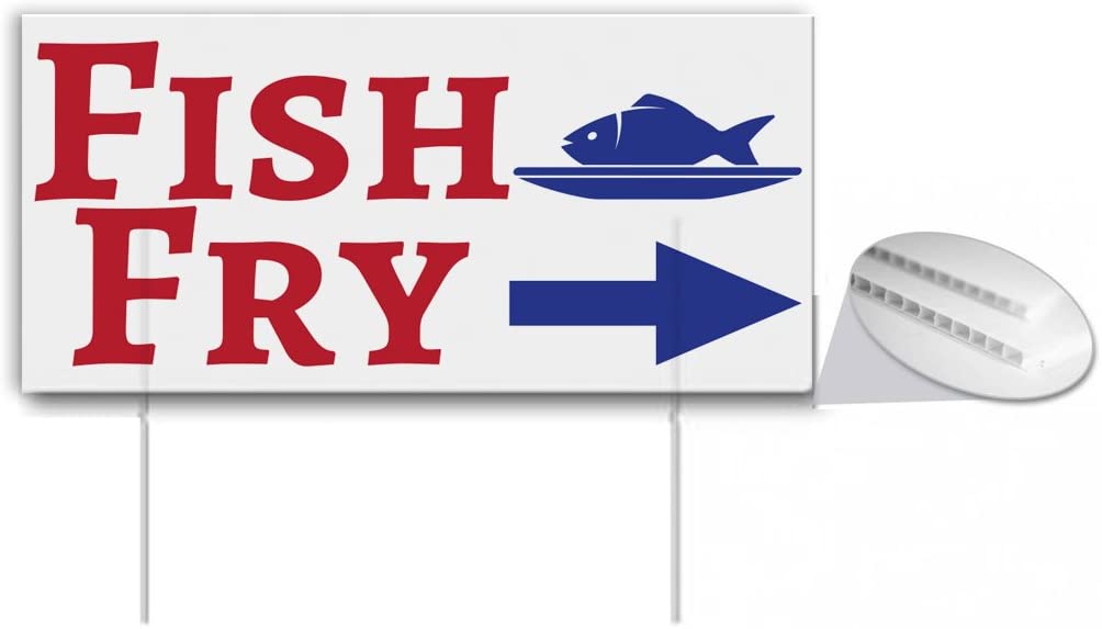 12"x 24" Fish Fry Directional Yard Sign