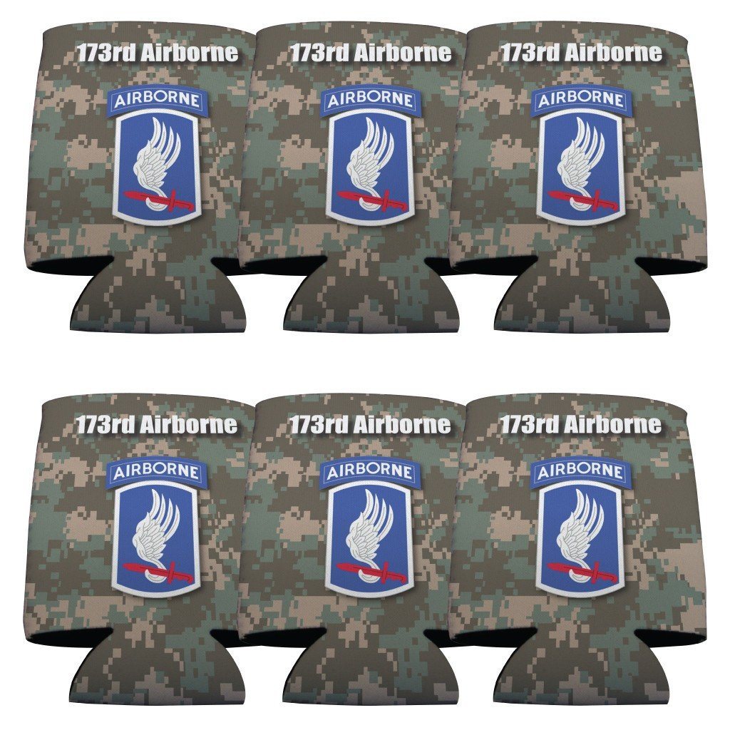 Military 173rd Airborne Division Can Cooler Set of 6 - 6 Designs - FREE SHIPPING