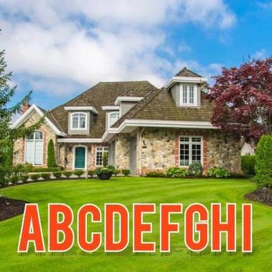 18" Bebas Solid Color Alphabet Set Yard Letter Set - 26 pcs