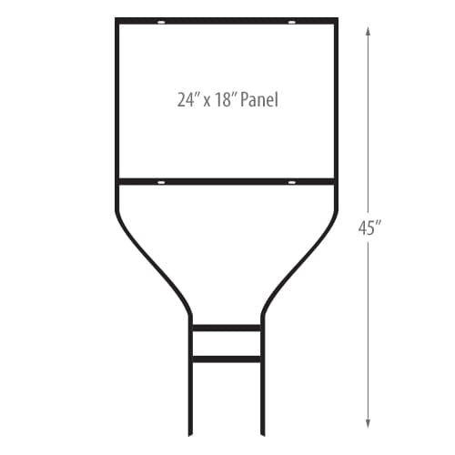 18" x 24" Round Rod Yard Sign Frame - F11