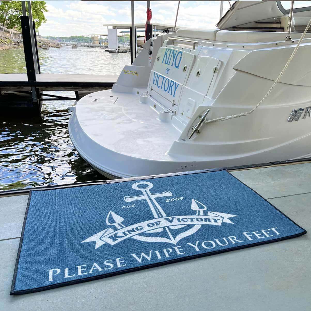 Custom Wipe Your Feet Boat Mat