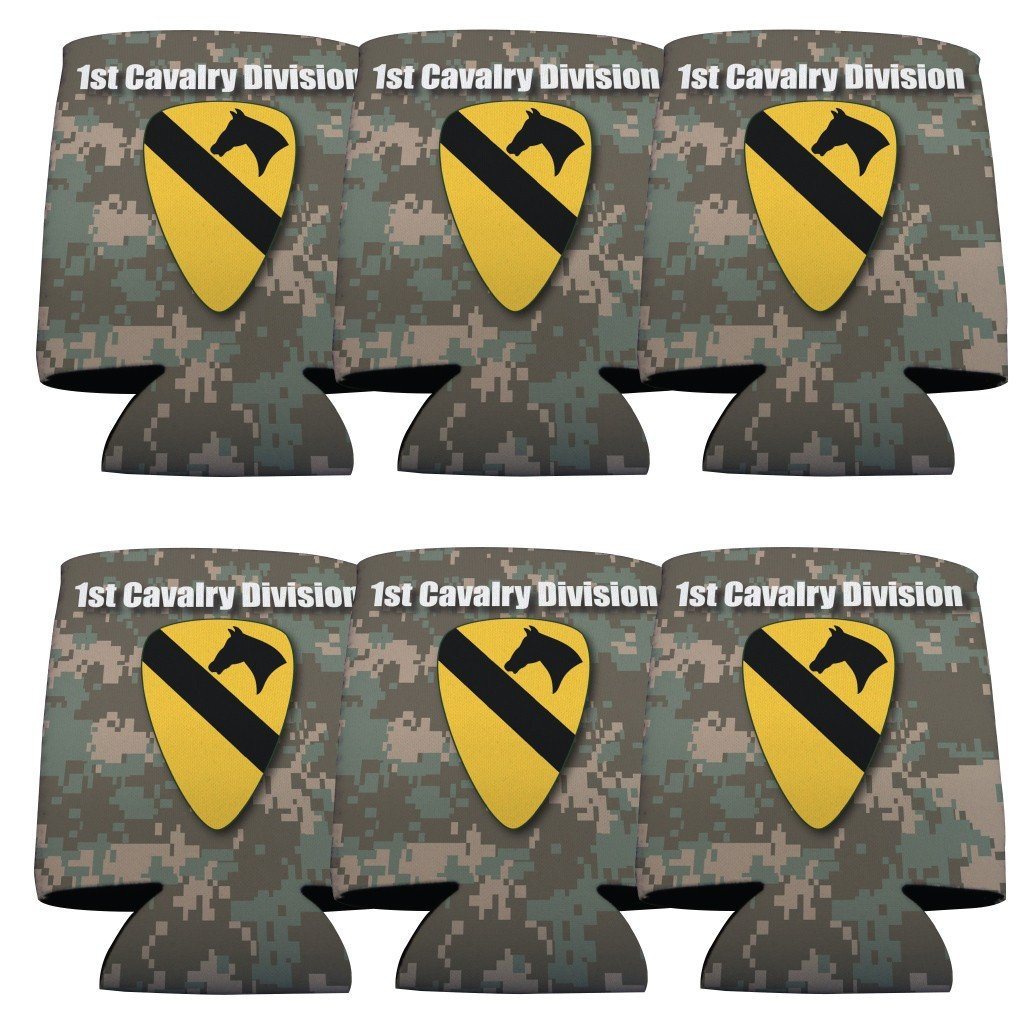 Military 1st Cavalry Division Can Cooler Set of 6 - 6 Designs - FREE SHIPPING