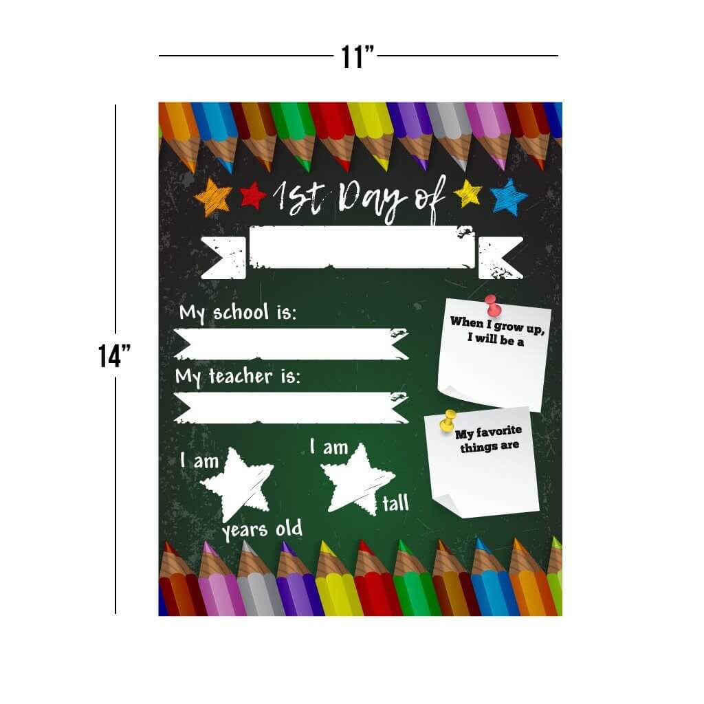First Day of School Custom Chalkboard Style Interview Sign Set- FREE SHIPPING