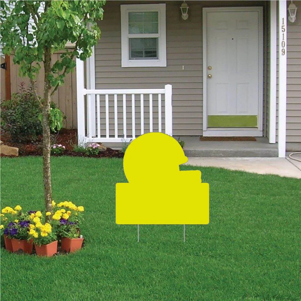 22" Football Helmet Corrugated Plastic Yard Sign Blank