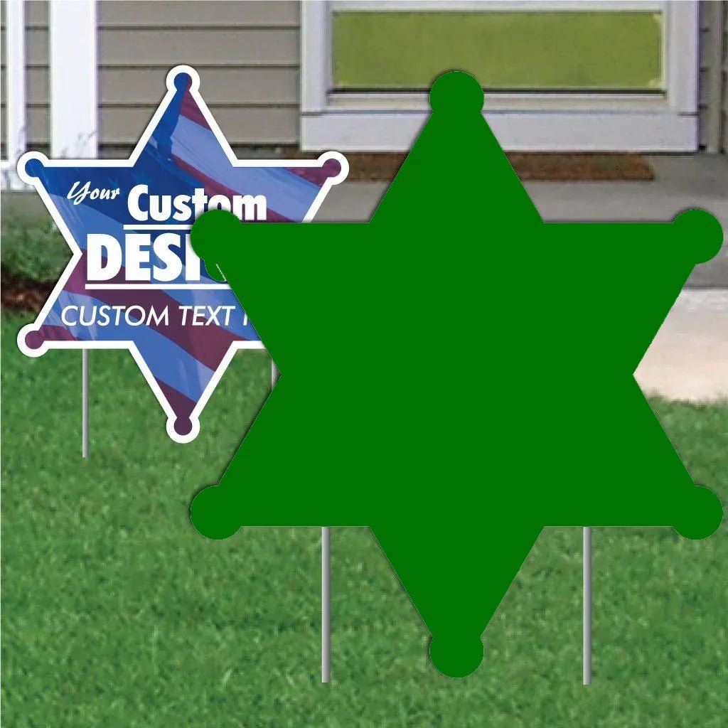 22" Sheriff Star Corrugated Plastic Yard Sign Blank