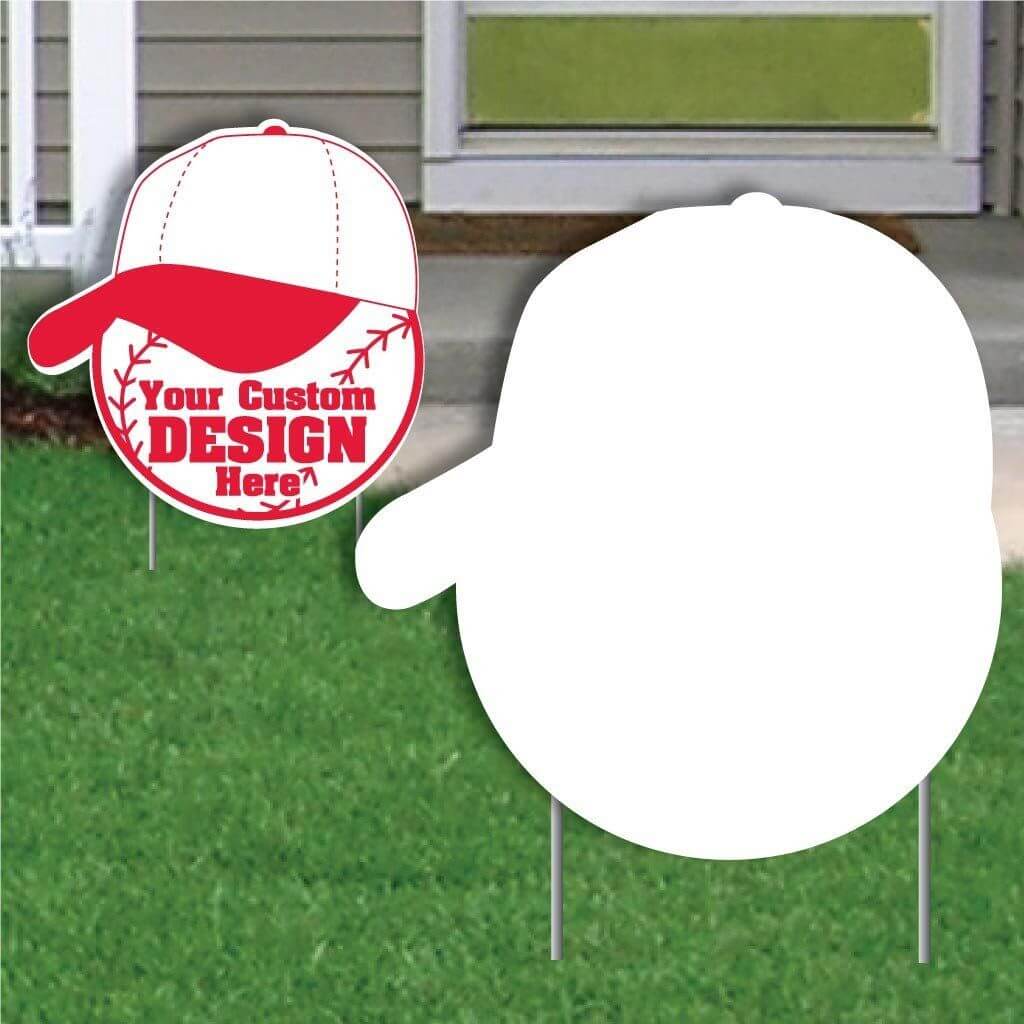 Circle with Hat 4 mil Corrugated Plastic Yard Sign Blank