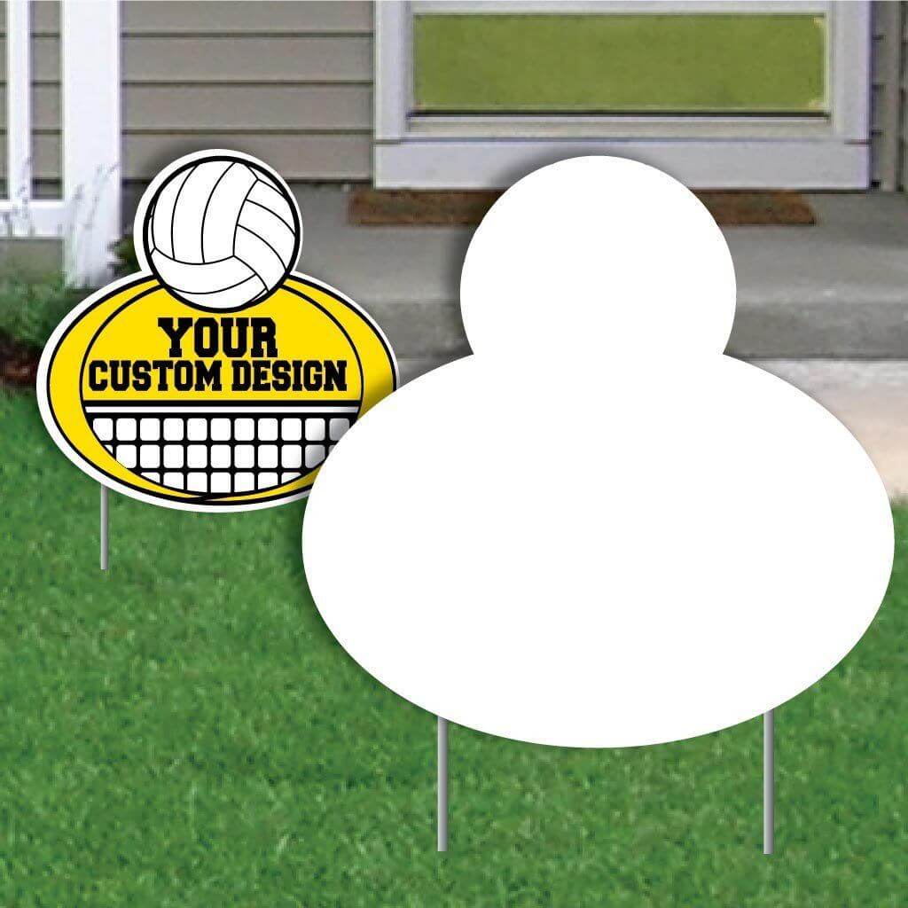 Circle with Oval 4 mil Corrugated Plastic Yard Sign Blank