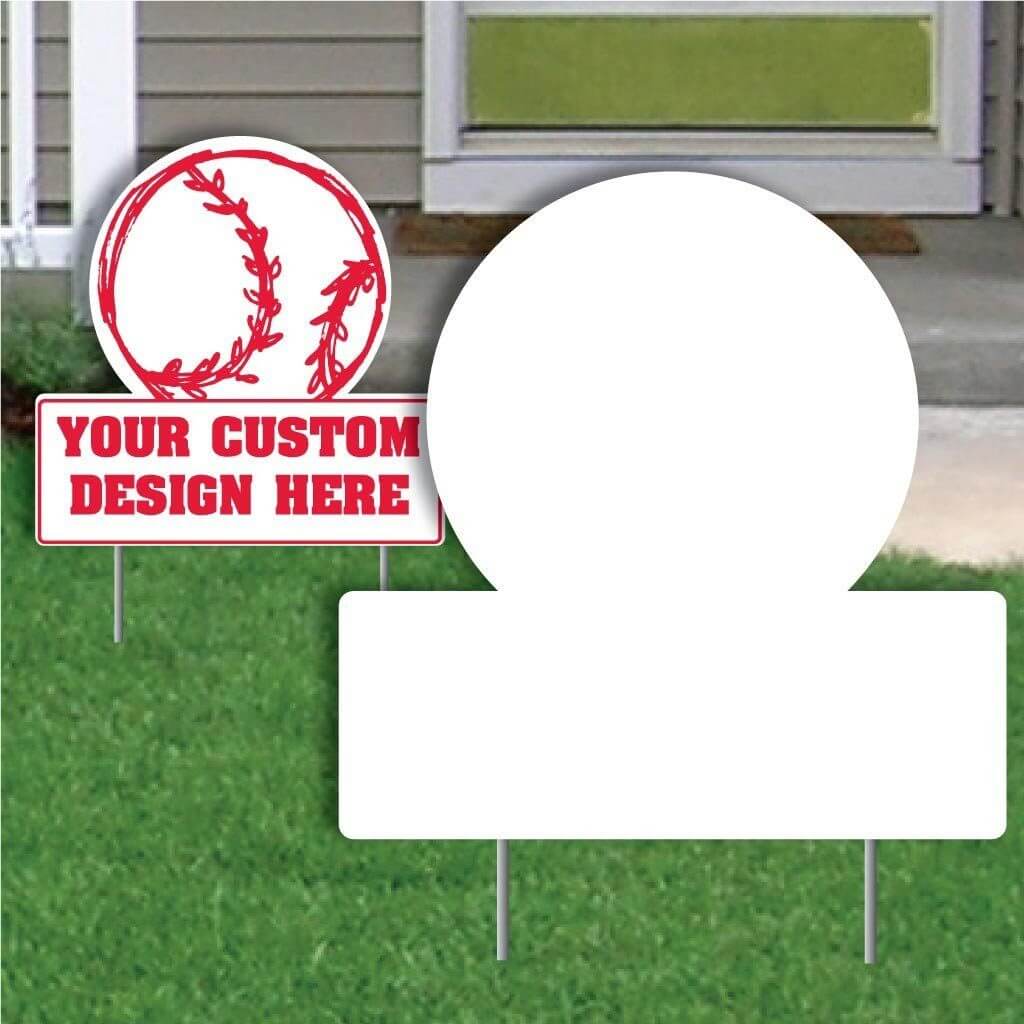 Circle with Rectangle 4 mil Corrugated Plastic Yard Sign Blank