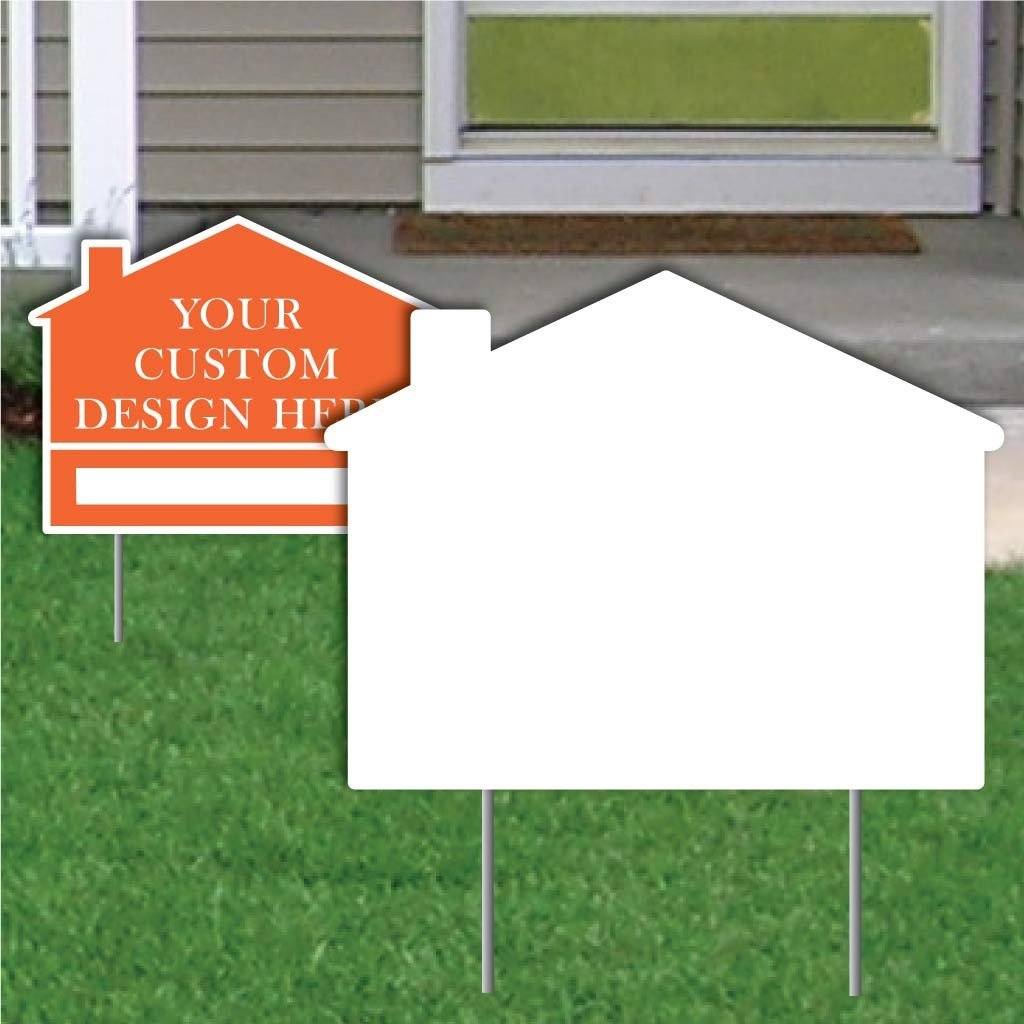 House 4mm Corrugated Plastic Yard Sign Blank - White or Yellow