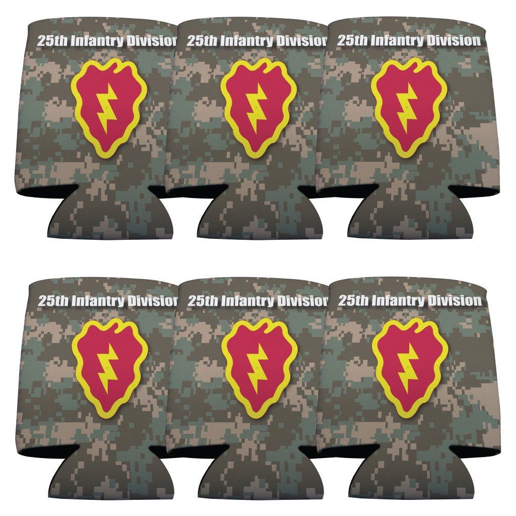 Military 25th Infantry Division Can Cooler Set of 6 - 6 Designs - FREE SHIPPING