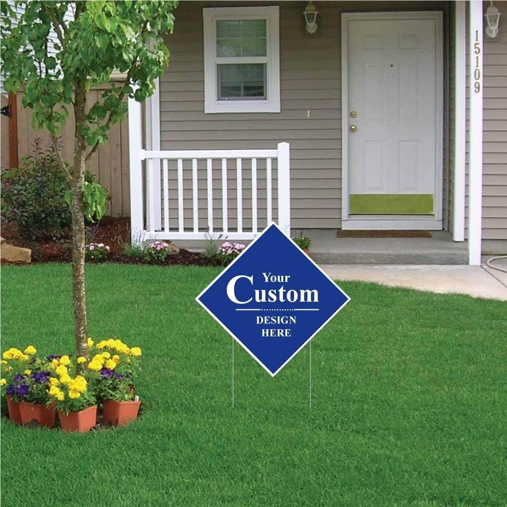 Diamond Shaped Yard Sign - 22" - Corrugated Plastic