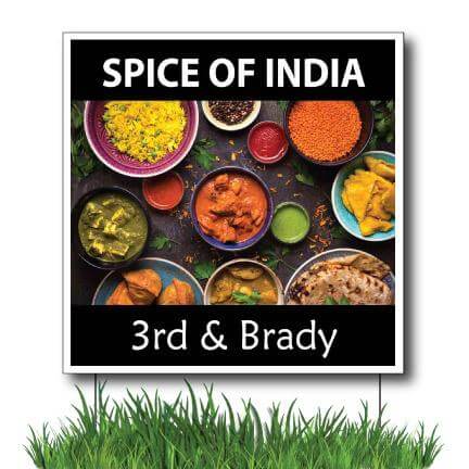 2'x2' Indian Restaurant Yard Sign