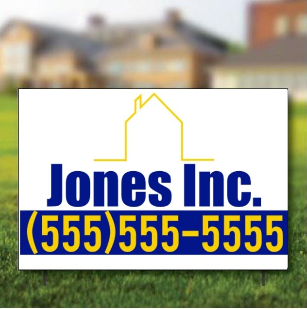 2'x3' Custom Contractor Yard Signs