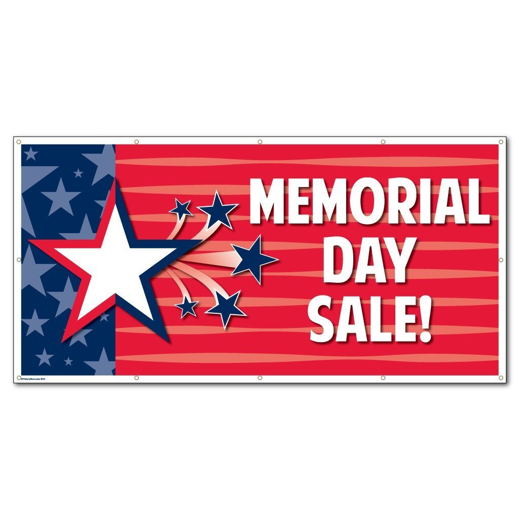 Memorial Day Sale Vinyl Banner with Grommets