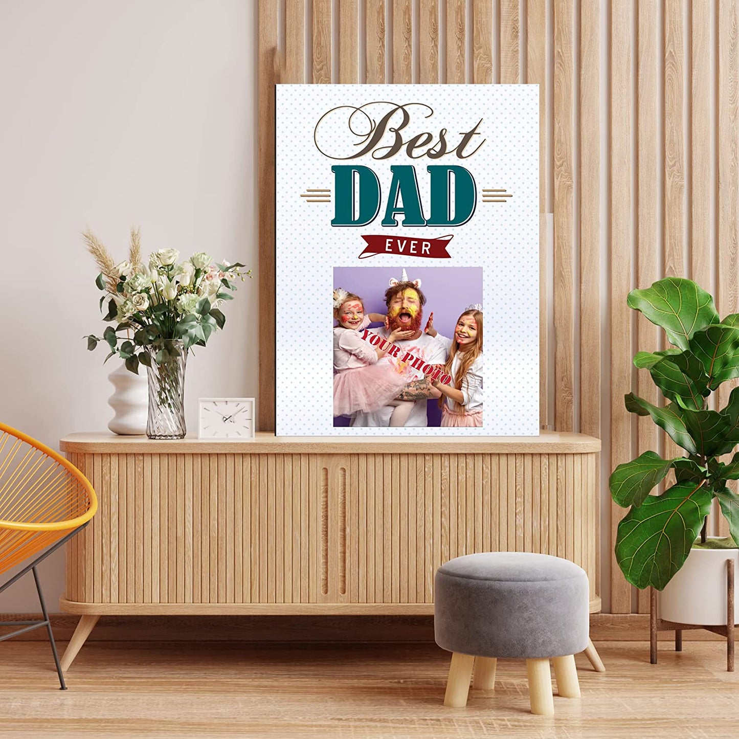 3' Custom 9 Photo Father's Day Card