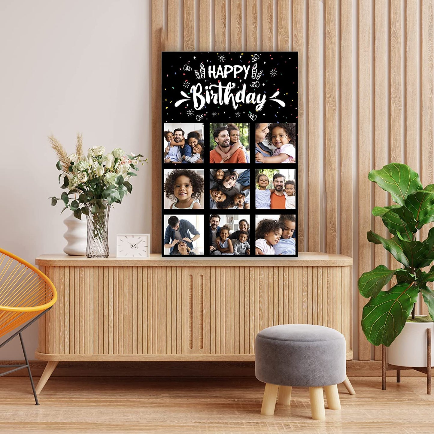 3' Custom Happy Birthday Photo Greeting Card