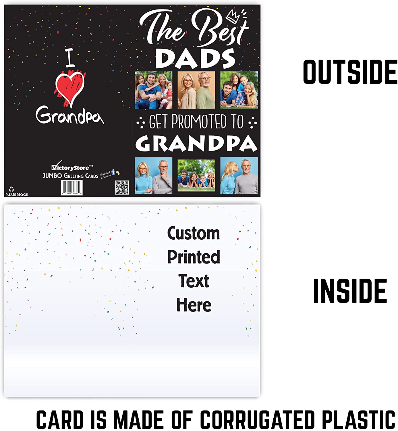 3' The Best Dads Get Promoted To Grandpa Father's Day Card