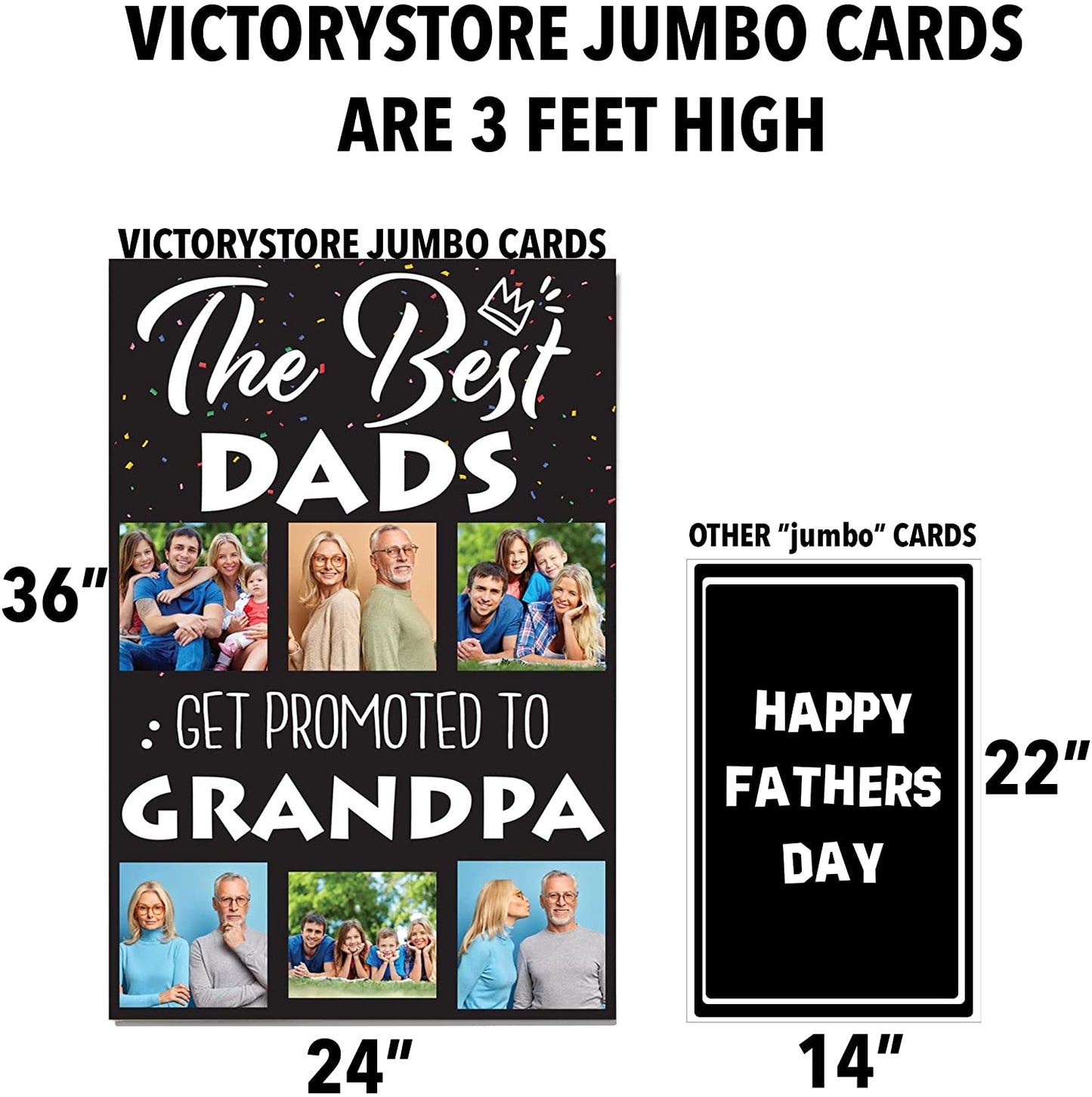 3' The Best Dads Get Promoted To Grandpa Father's Day Card