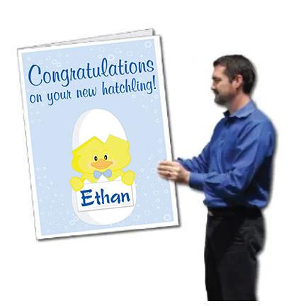 3' Tall Design Your Own Giant New Baby/Expecting Cards