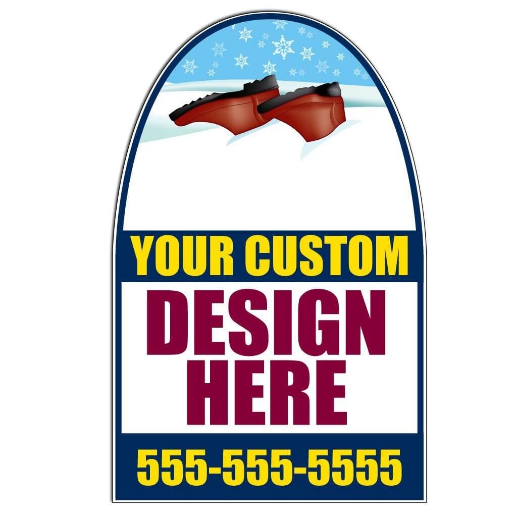 Dome Shaped Yard Sign 21"x32.8" Corrugated Plastic