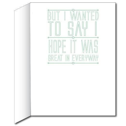 3' Stock Design Giant Belated Birthday Card - Oh Crop! It's Pasture Birthday