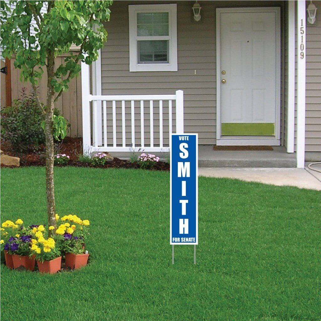 6"x24" Vertical Corrugated Plastic Yard Sign