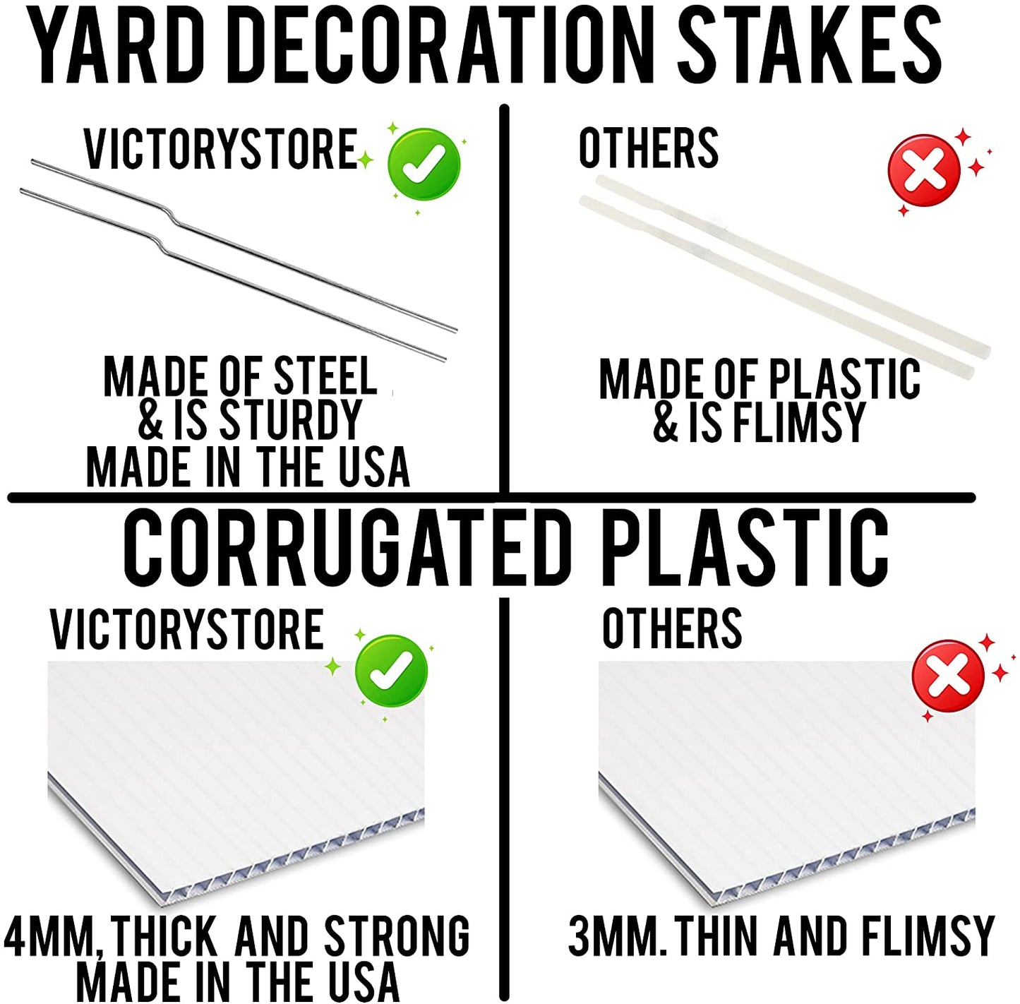 yard decoration with stakes