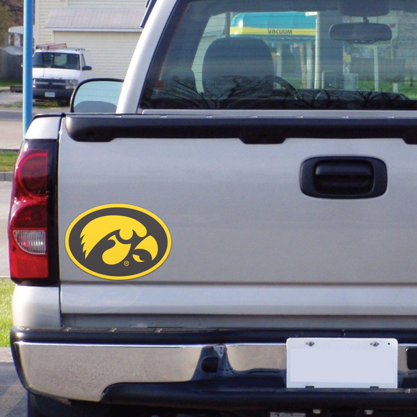 7.5" Iowa Hawkeye Tigerhawk Oval Car Magnet, Set of 2