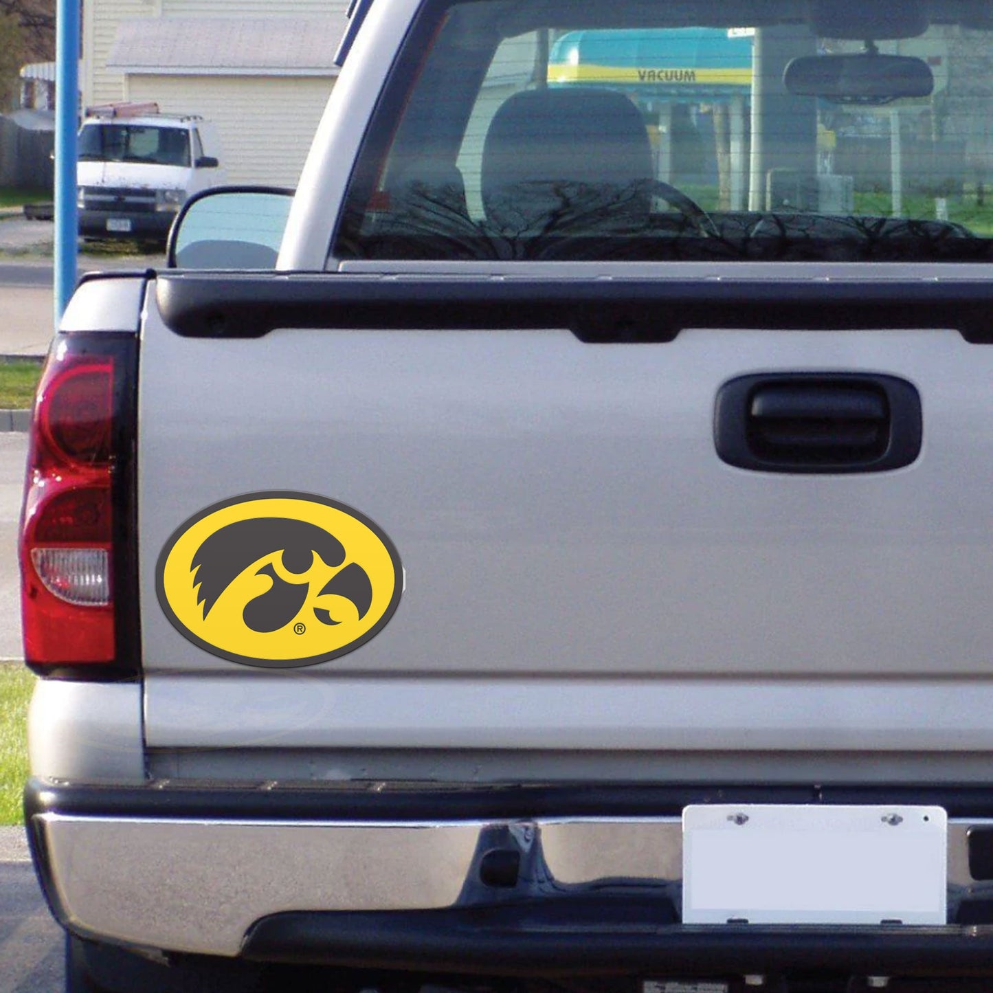 7.5" Iowa Hawkeye Tigerhawk Oval Car Magnet, Set of 2