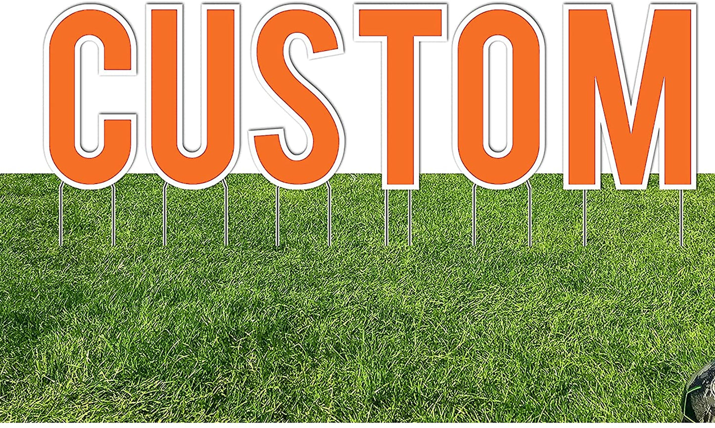 Bebas 18" Custom Solid Color Yard Letter Package - Up to 50 letters