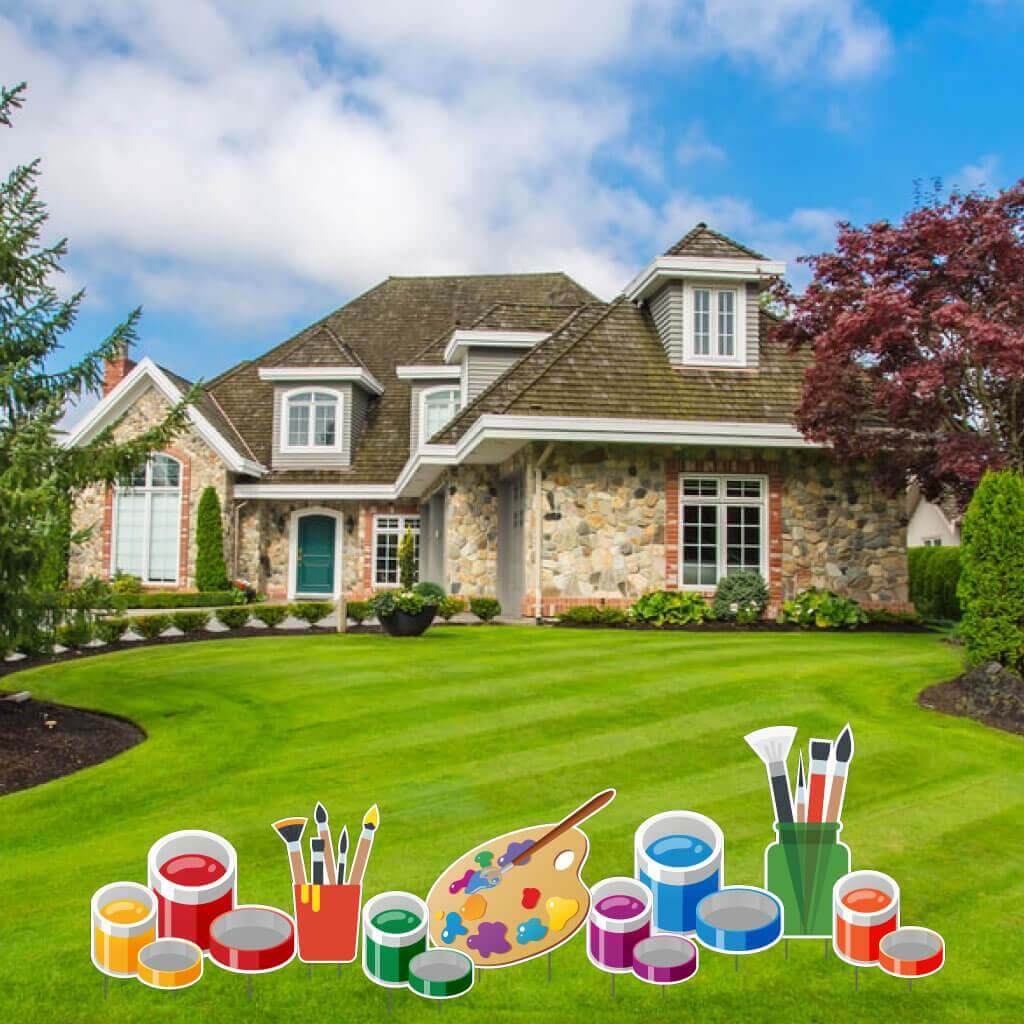 art themed yard signs