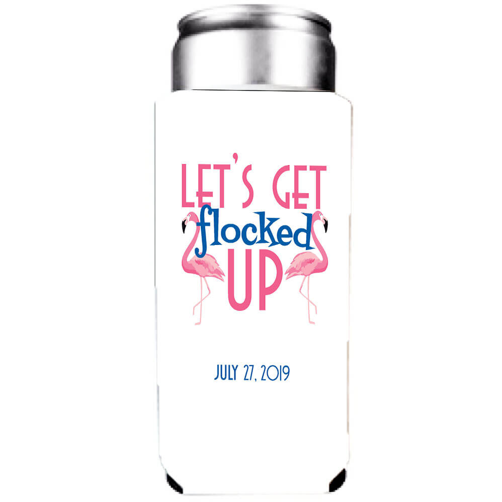Last Flamingle Bachelorette Party Custom Can Cooler Set