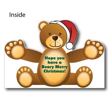 Giant Christmas Bear Hug Card - Stock Design