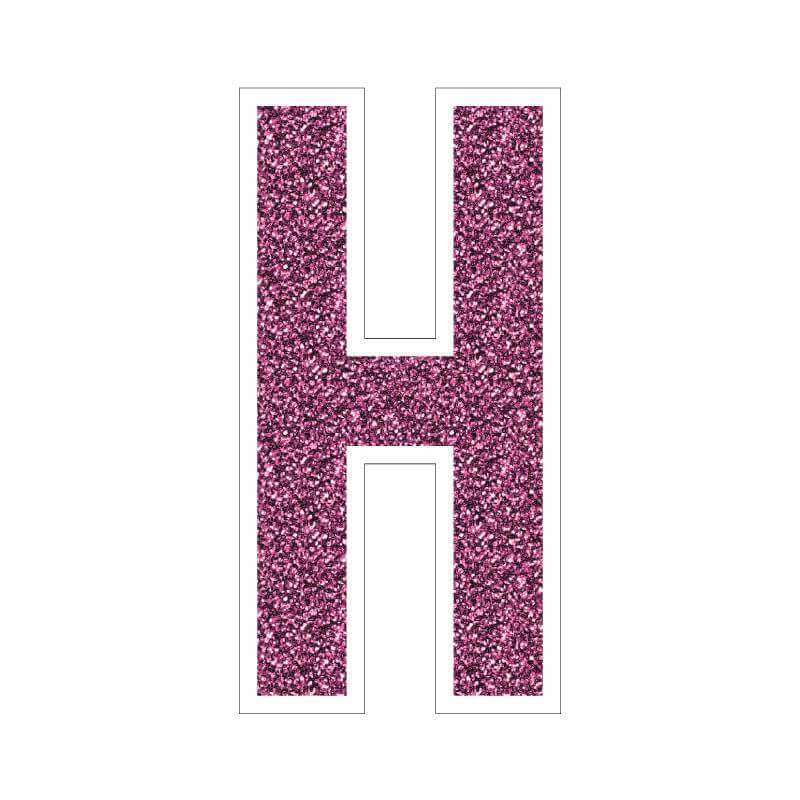pink glitter common letter yard signs