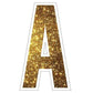 gold sparkle common letter yard signs
