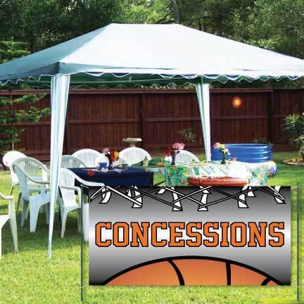 Concessions Banner - Basketball Concessions Waterproof Vinyl Banner