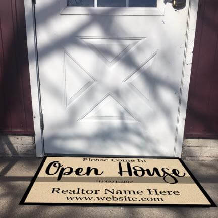 Custom Realtor Door Mat - Realtor Open House Door Mat 24x36