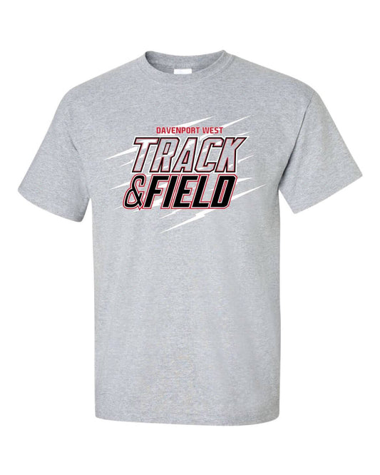 Davenport West Cross Country - ALL GAS - Gray T-Shirt
