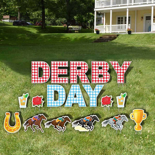 Derby Day Yard Decoration Set for Kentucky Derby