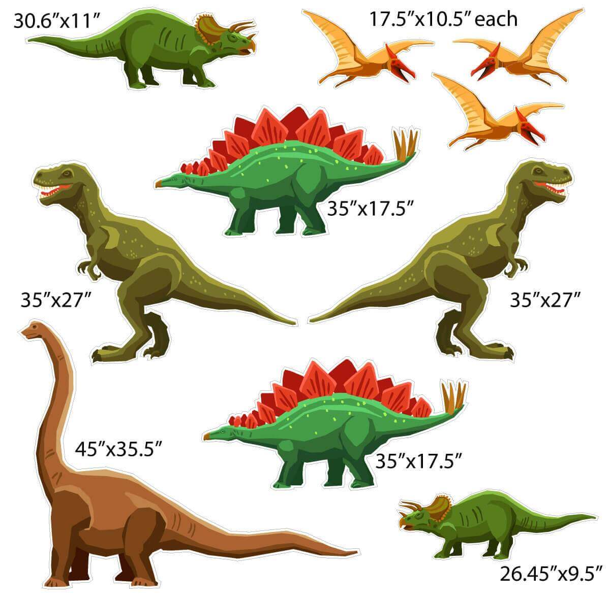 Dinosaur Yard Greeting Accessory Kit - 10 pc set