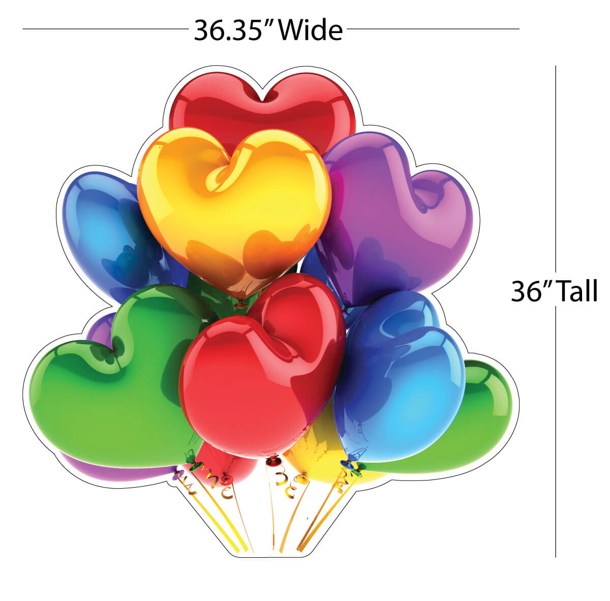 Giant Balloon Clusters Yard Card Accessory 3 pc Set