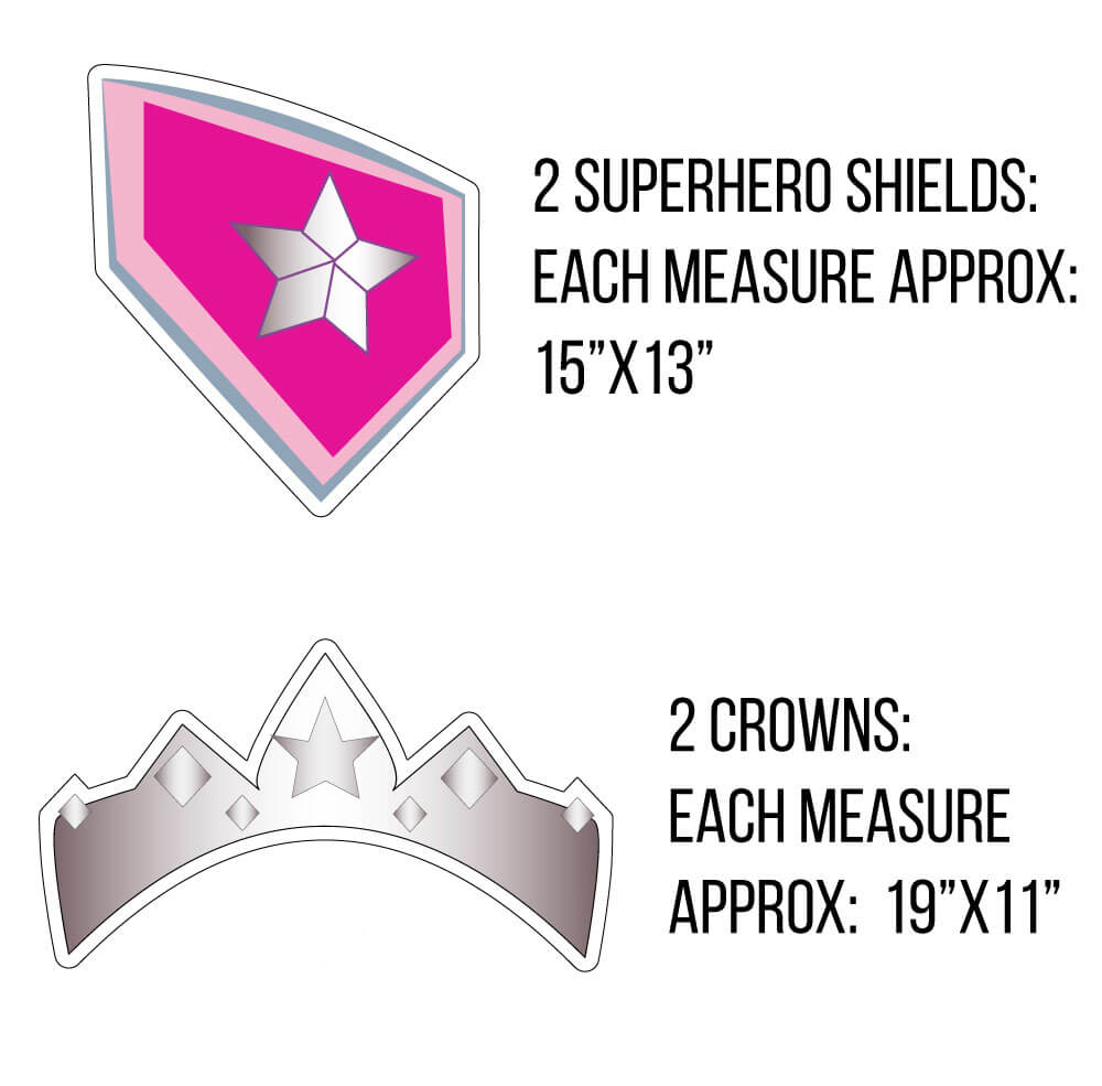 Girl Superhero Yard Greeting Accessories - 11 pc set