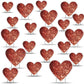 Red Glitter Hearts Valentine's Day Yard Decorations