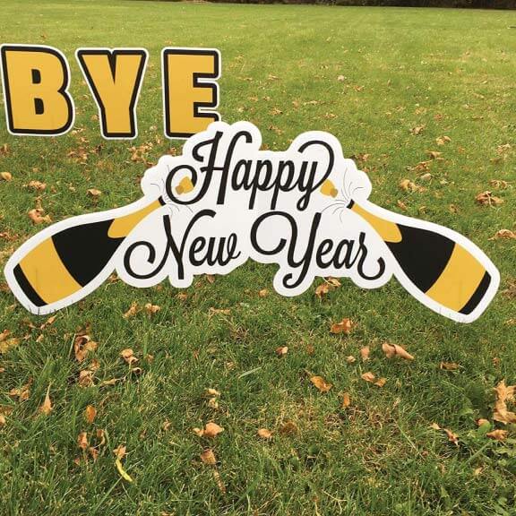 Happy new Year yard decoration set